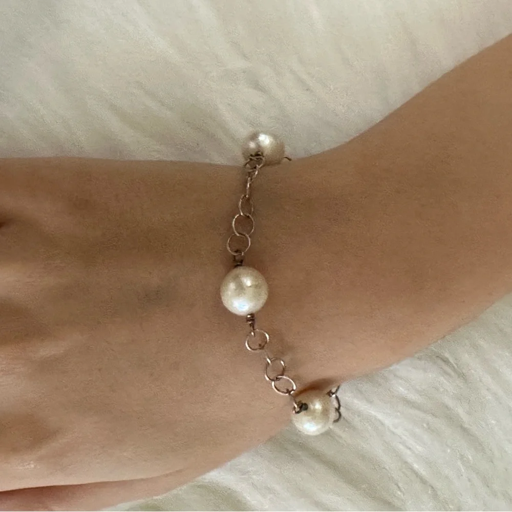 925 sterling silver freshwater Pearl Bracelet​